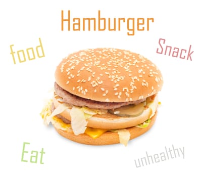 hamburger isolated on white background