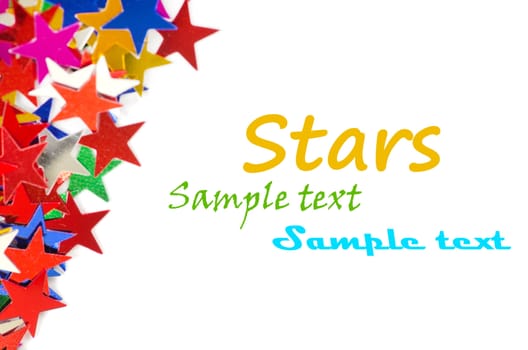 Colored stars background for your text on photo, and other.