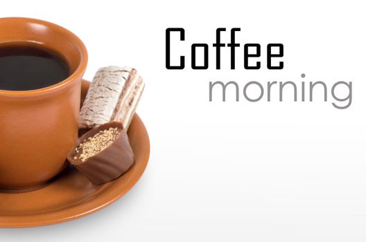 Coffee on white