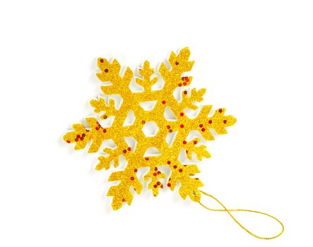 Christmas tree decoration star isolated on white background