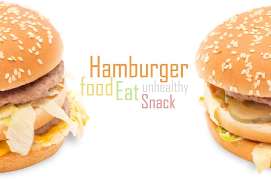 hamburger isolated on white background