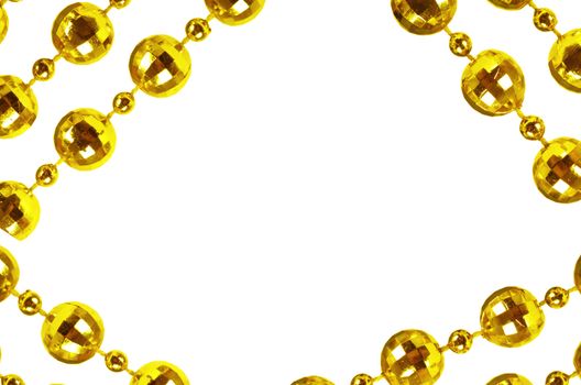 Background made of a brilliant celebratory beads of golden color