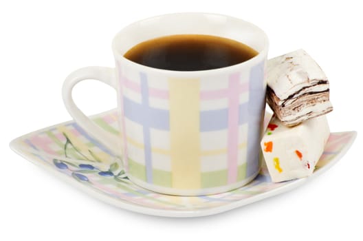 Coffee cup on white background
