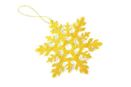 Christmas tree decoration star isolated on white background