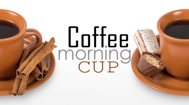 Coffee on white