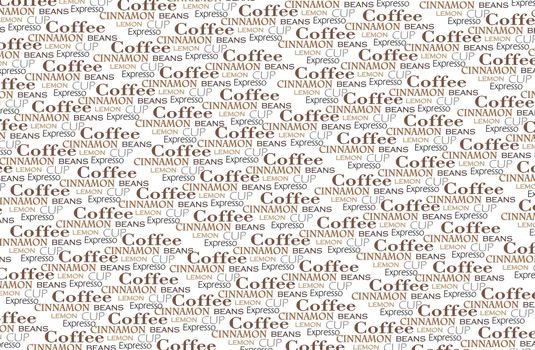 Coffee words background