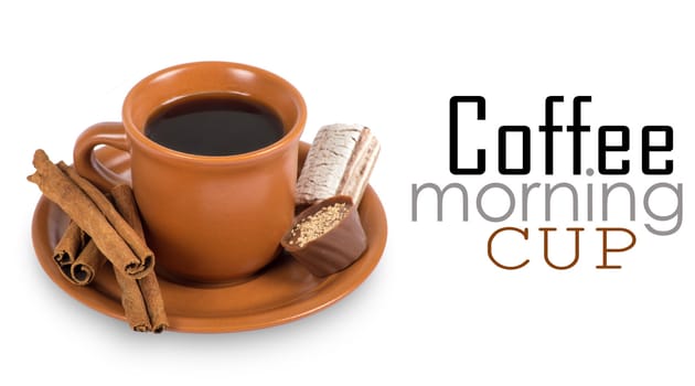 Coffee on white