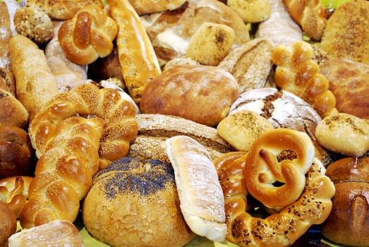 Different type of bread and bun