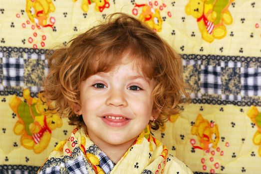 Beauty happy little girl portrait
