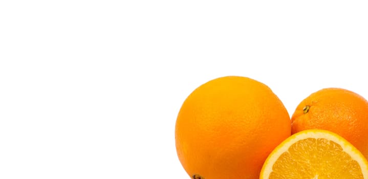 image of a fresh whole orange isolated on white