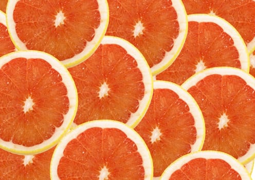 fresh grapefruit and slices background