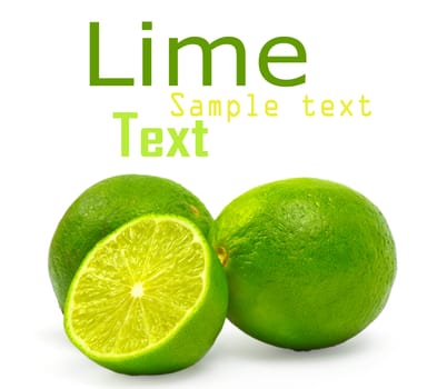 lime isolated on white background
