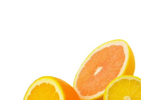 Citrus fresh fruit isolated on a white background