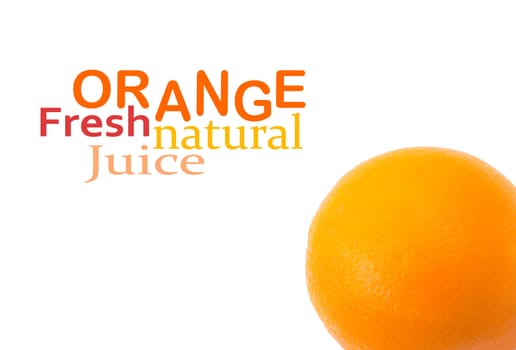 Orange isolated on white background