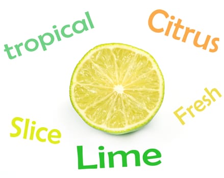 Slice of fresh lime