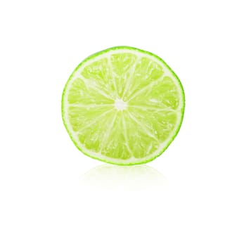 lime slice isolated on white