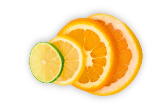 Vitamin C Overload, Stacks of sliced fruit