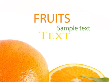 Vitamin C Overload, Stacks of sliced fruit isolated on white