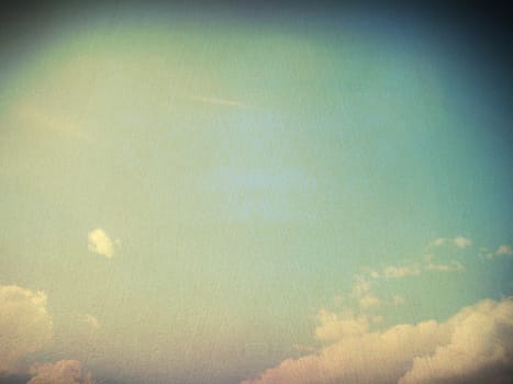 retro image of cloudy sky