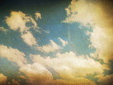 retro image of cloudy sky