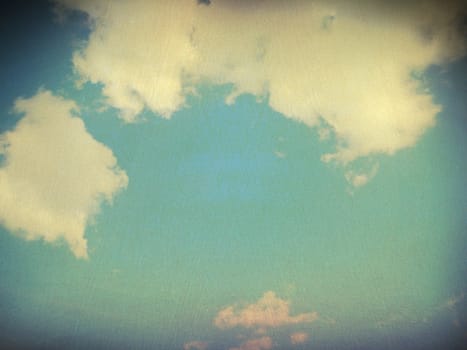 retro image of cloudy sky