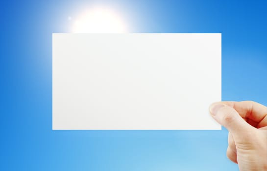 Hand holding paper