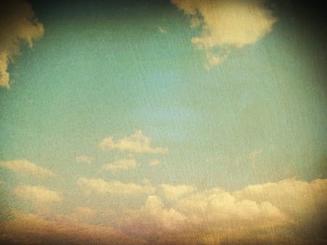 retro image of cloudy sky