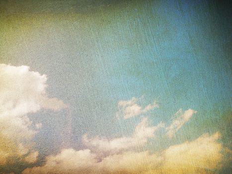 retro image of cloudy sky