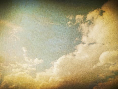 retro image of cloudy sky