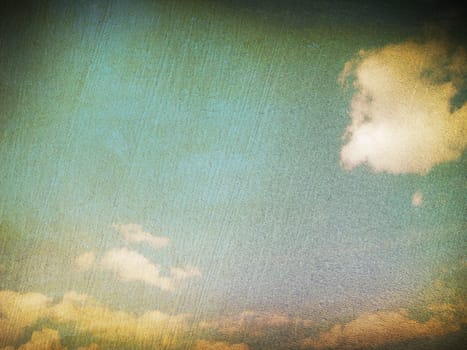 retro image of cloudy sky