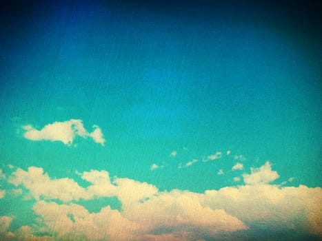 retro image of cloudy sky
