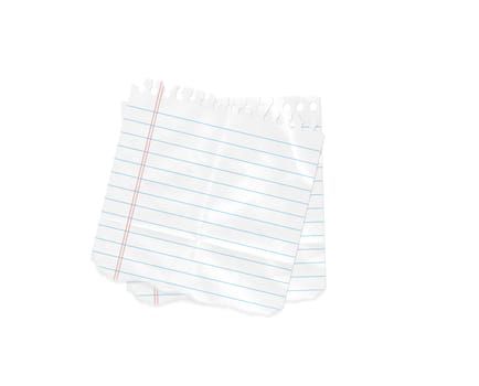 blank note pad isolated on white