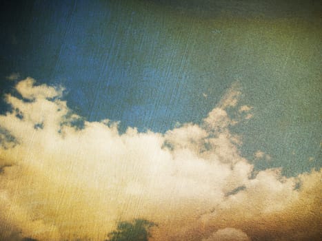 retro image of cloudy sky