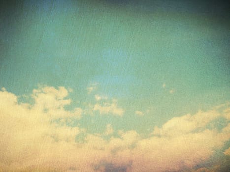 retro image of cloudy sky