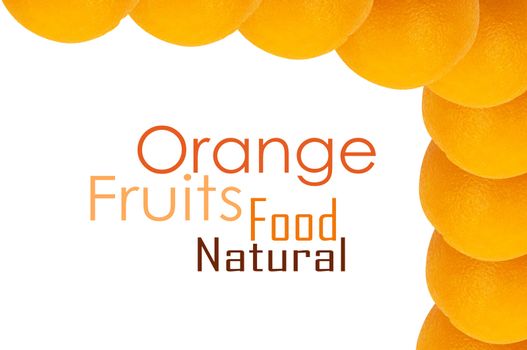 orange background isolated on white