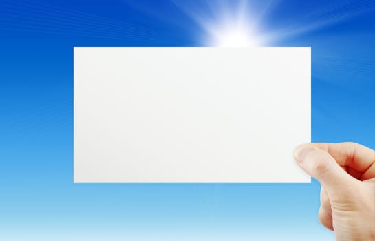 Hand holding paper