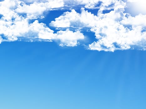 blue sky background with tiny clouds