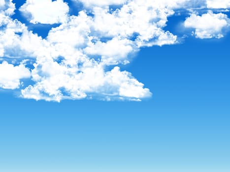 blue sky background with tiny clouds