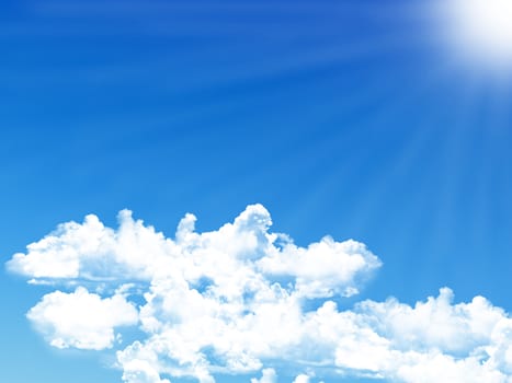 blue sky background with tiny clouds