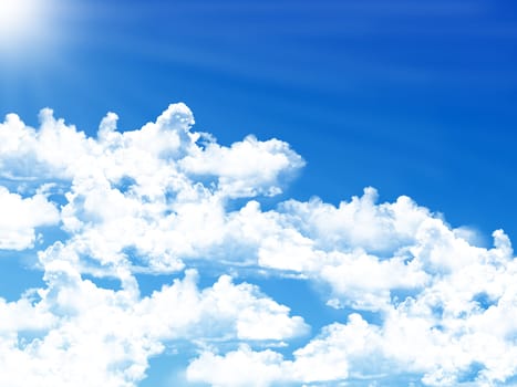 blue sky background with tiny clouds