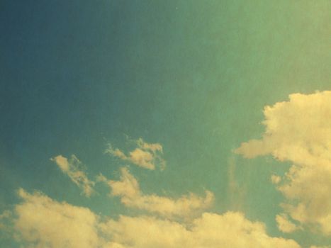 retro image of cloudy sky