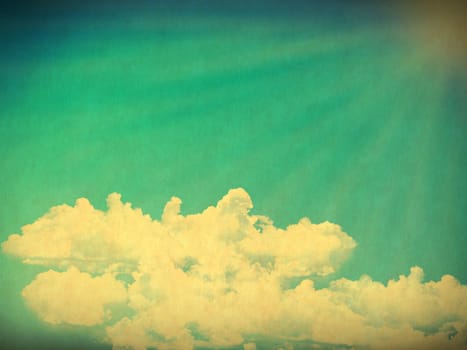 retro image of cloudy sky