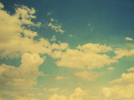retro image of cloudy sky