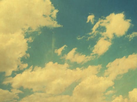 retro image of cloudy sky