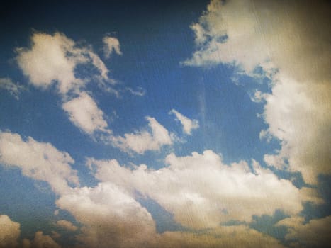 retro image of cloudy sky
