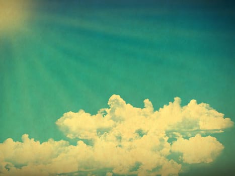 retro image of cloudy sky