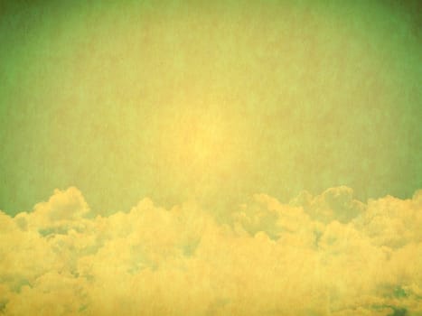 Vintage background in the blue shade with clouds