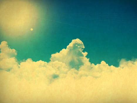 retro image of cloudy sky