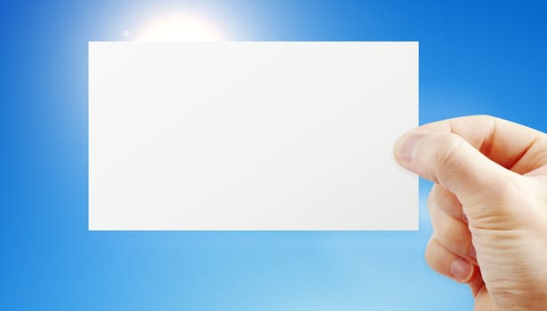 Hand holding paper