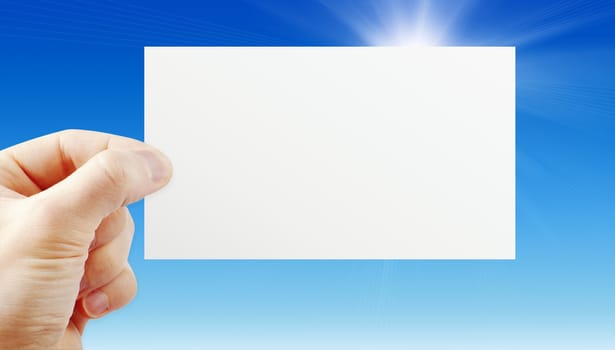 Hand holding paper